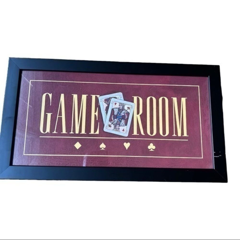 Framed Game Room Poster Print by Stephanie Marrott (12 x 18).